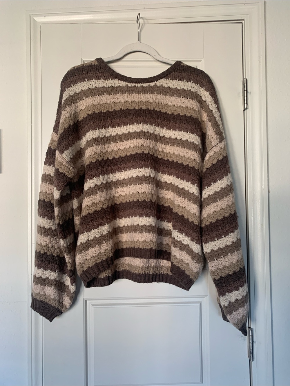 Womens Blu Pepper Striped Sweater w/ Bow tie on the back
